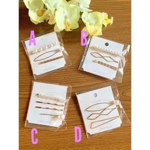 NEW! Pearl Beaded Hair Clip Set (Barrette)
